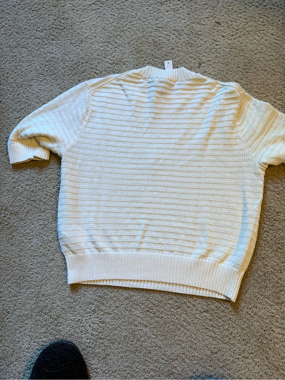 Madewell Cream Short-Sleeve Crewneck Knit Sweater - Picture 6 of 7